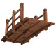 5 ft. Wooden Garden Bridge Arc Stained Footbridge Decorative
