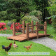 5 ft. Wooden Garden Bridge Arc Stained Footbridge Decorative