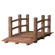 5 ft. Wooden Garden Bridge Arc Stained Footbridge Decorative
