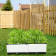 16 in. x 16 in. x 17.5 in. Plastic Elevated Flower Vegetable Herb Grow Planter Box in White (Set of 4)