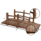5 ft. Wooden Garden Bridge Arc Stained Footbridge Decorative