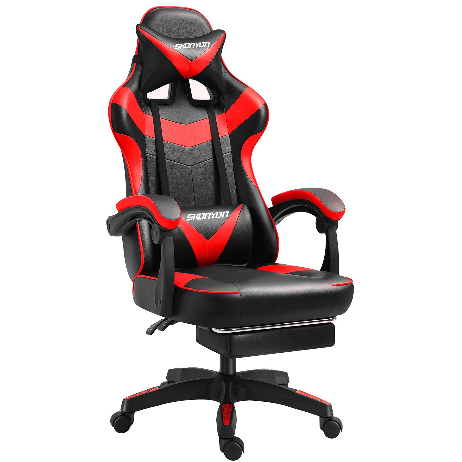 Racing style gaming sales chair with footrest
