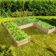8 ft. x 7.7 ft. x 11 in. U-Shaped Wooden Garden Raised Bed