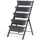 5-Tier 45 in. H Black Vertical Raised Garden Bed