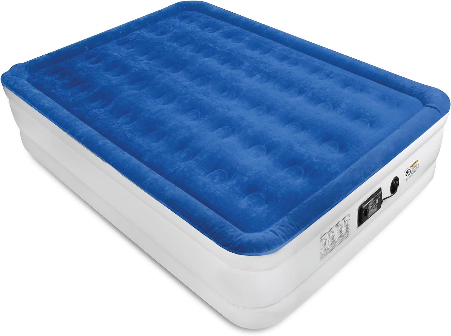 Luxury Air Mattress with ComfortCoil Technology and Built in High Capacity Pump for Home and Camping Double Height Adjustable Inflatable Blow Up  Portable  Queen Size