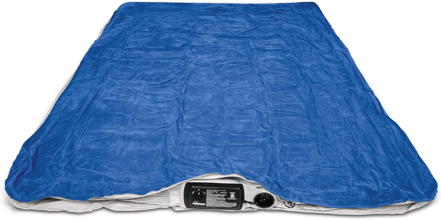 Luxury Air Mattress with ComfortCoil Technology and Built in High Capacity Pump for Home and Camping Double Height Adjustable Inflatable Blow Up  Portable  Queen Size