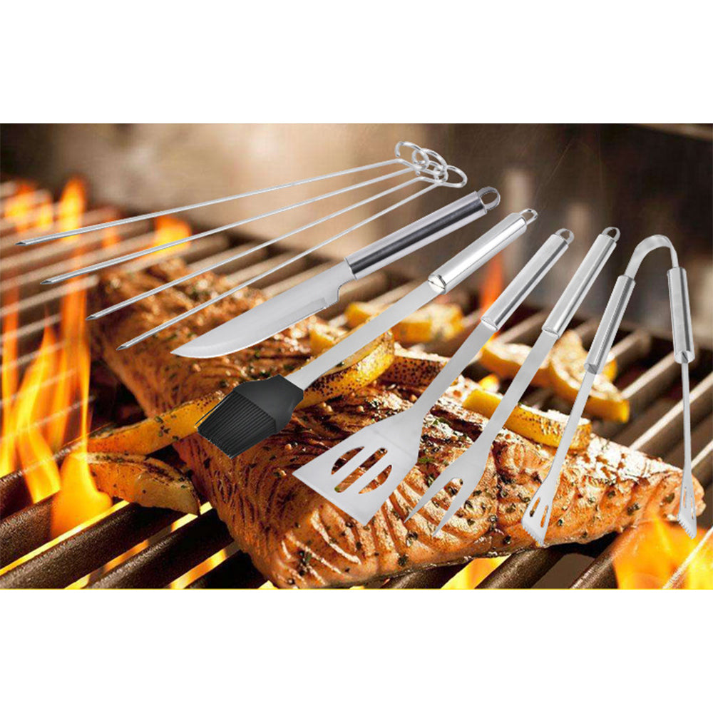 SUGIFT Grilling Accessories BBQ Tools Set, 9 Piece Stainless Steel Grill Kit with Case, Great Barbecue Utensil Tool for Men, Women, Dad