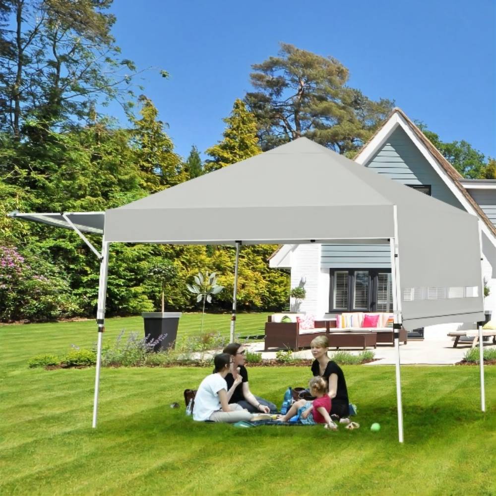 17 ft. x 10 ft. Foldable Pop Up Gazebo Canopy with Adjustable Instant Sun Shelter