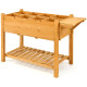 8 Grids Wood Elevated Garden Planter Box Kit with Folding Tabletop (1-Pack)
