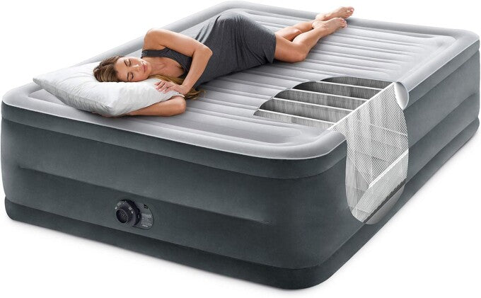 Deluxe Comfort Plush Air Mattress Series with Internal Pump