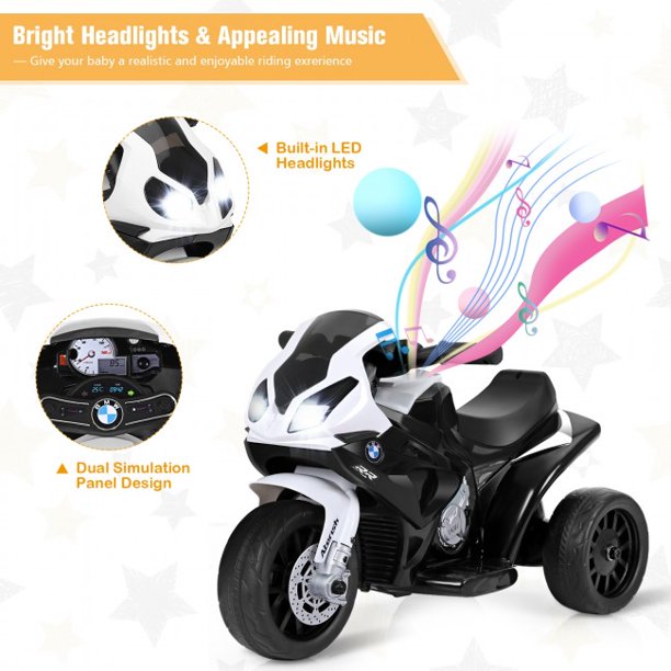 6V Kids Ride On 3 Wheels Motorcycle Riding Toy Electric Motorcycle