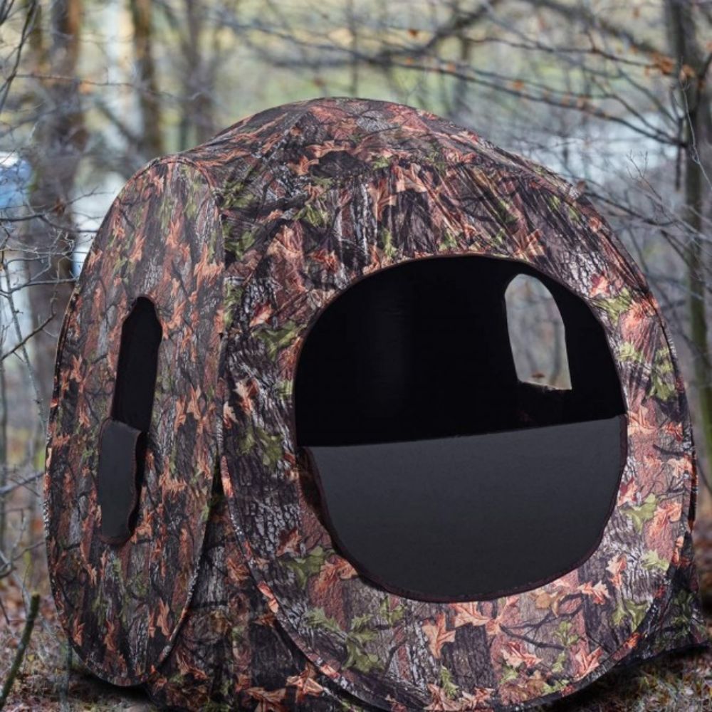 Outdoor Portable Pop Up Ground Camo Blind Hunting Enclosure