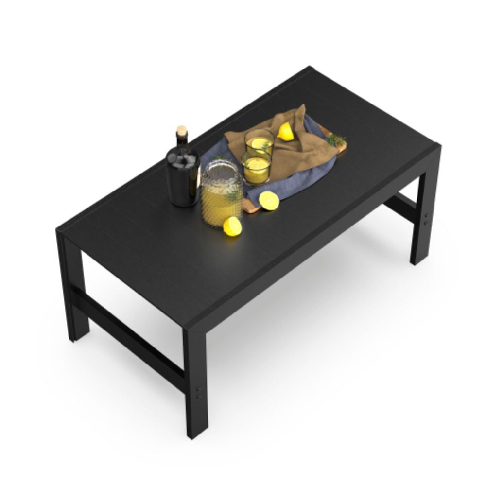 Aluminum Patio Outdoor Coffee Table in Black