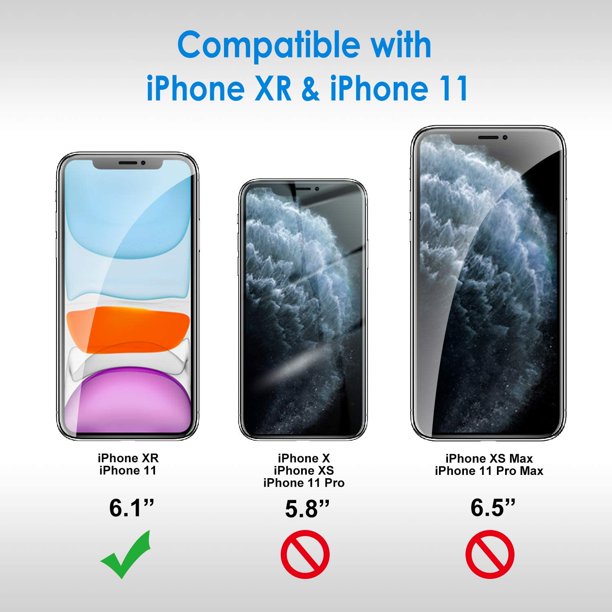 SUGIFT Screen Protector for Apple iPhone 11 and iPhone XR - 3 Pack