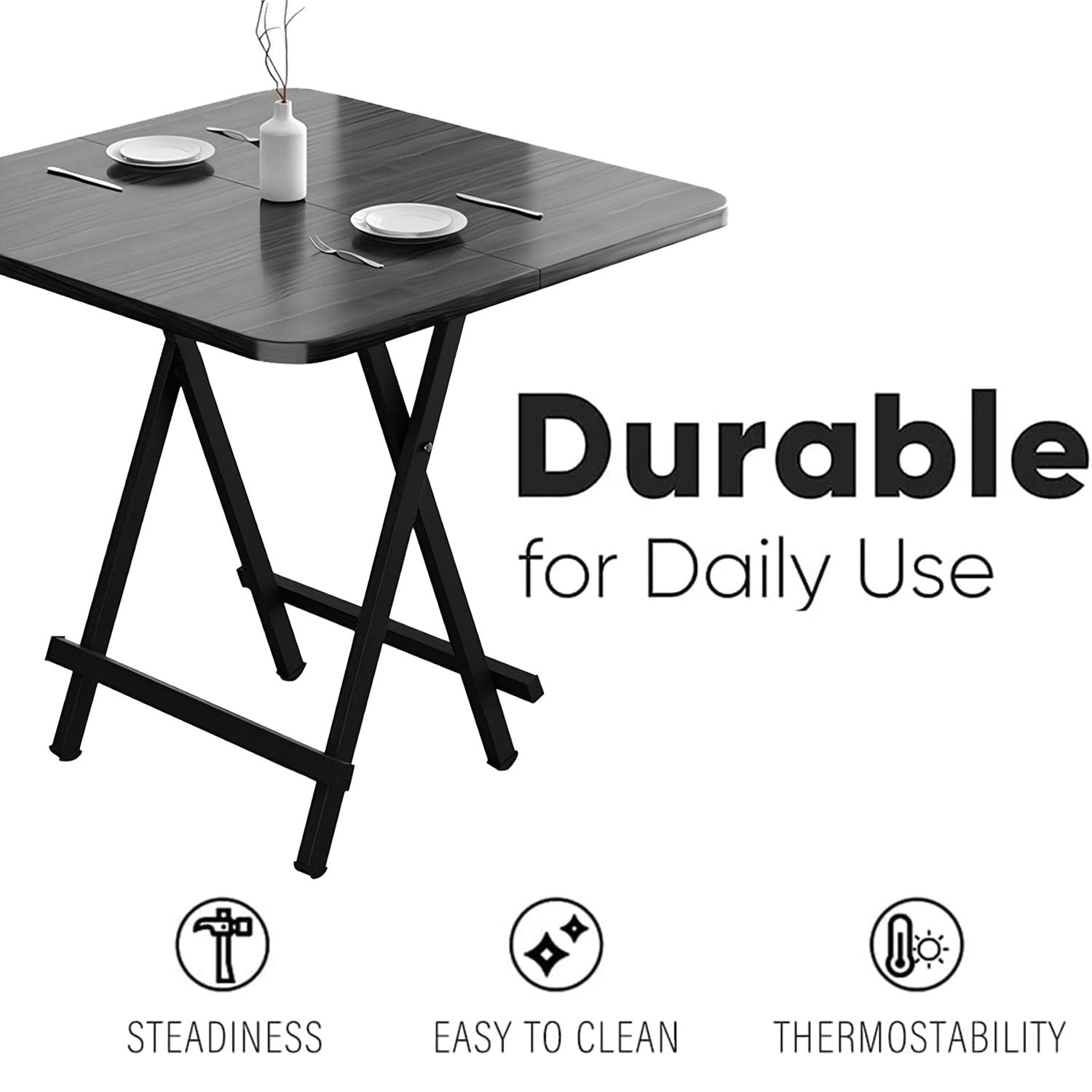 Portable Square Table SUGIFT Square Folding Table Portable Indoor Outdoor Picnic Party Dinin