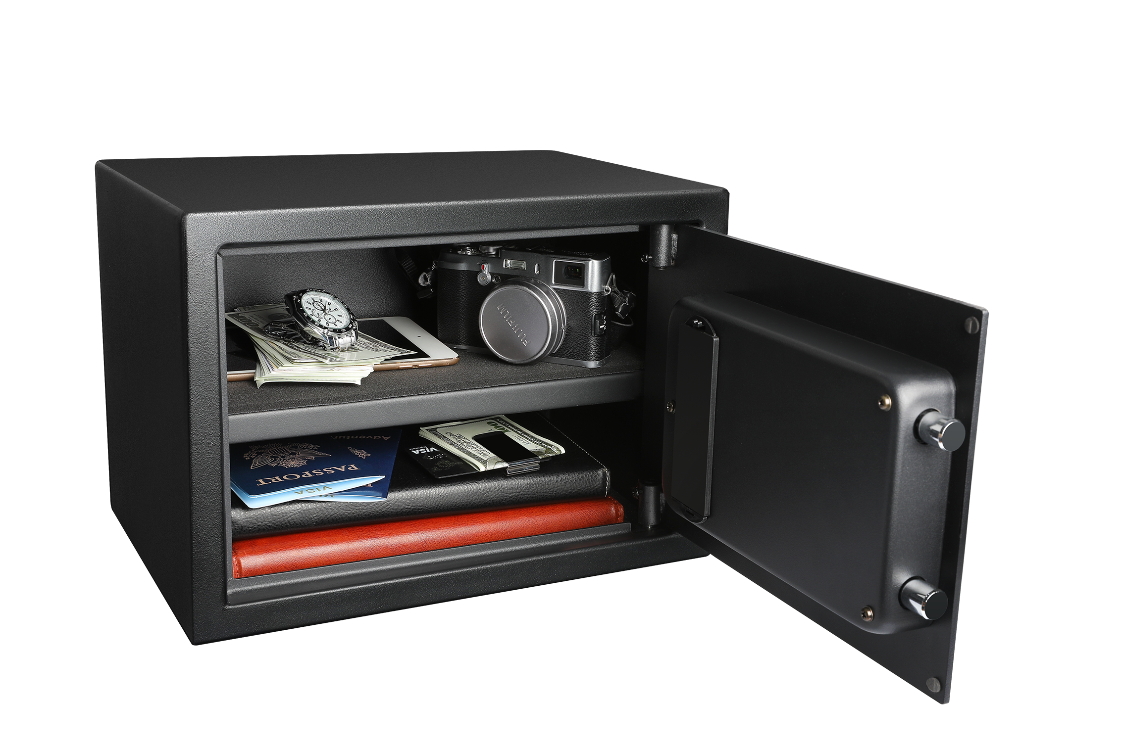 Medium Personal Safe with Easy to Program Electronic Lock For Secure Storage, Black 44E20