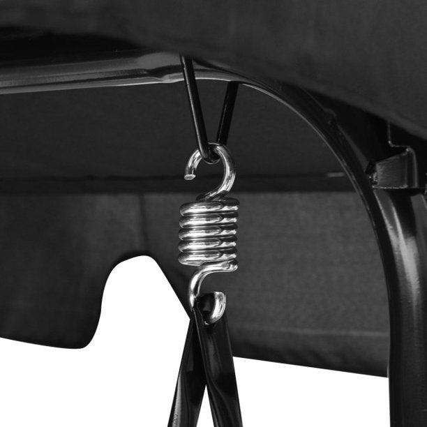 SUGIFT 2 Person Canopy Swing Weather Resistant for Porch Garden Backyard Lawn£¬Black