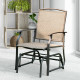 Metal Outdoor Swing Rocking Seating Single Glider Chair