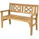 2-Person Wood Outdoor Patio Foldable Bench