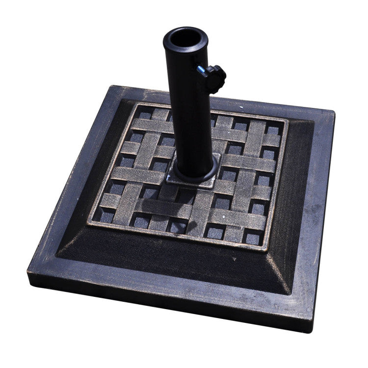 30 lbs. Resin Patio Umbrella Base in Bronze