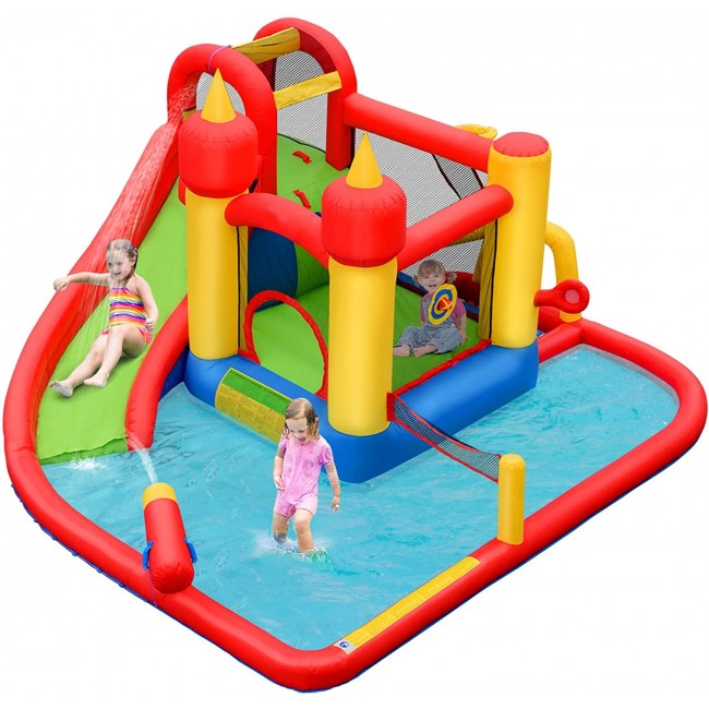 SUGIFT Inflatable Water Slide Jumper Bounce House with Ocean Ball without Blower