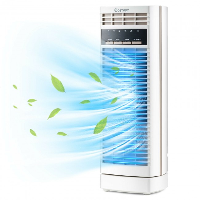 SUGIFT 14 In Oscillating Tower Fan Electric with 3 Speed and Timer£¬Mini Desk Fan,White