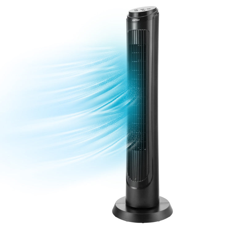 40 Inch Tower Fan with Remote 75? Oscillating Fan with 3 Wind Modes and 4 Wind Speeds