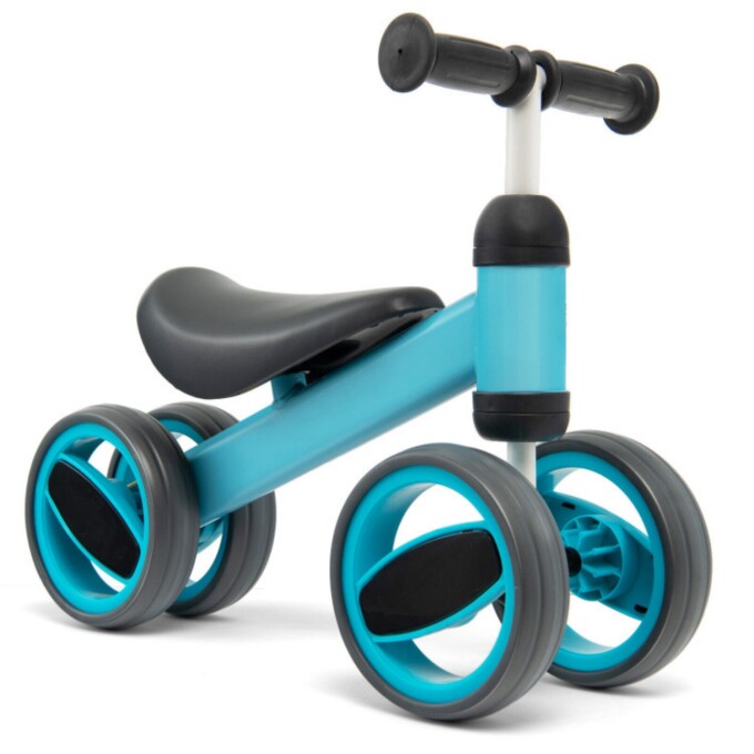 SUGIFT 4 Wheels Baby Balance Bike Toy, Blue