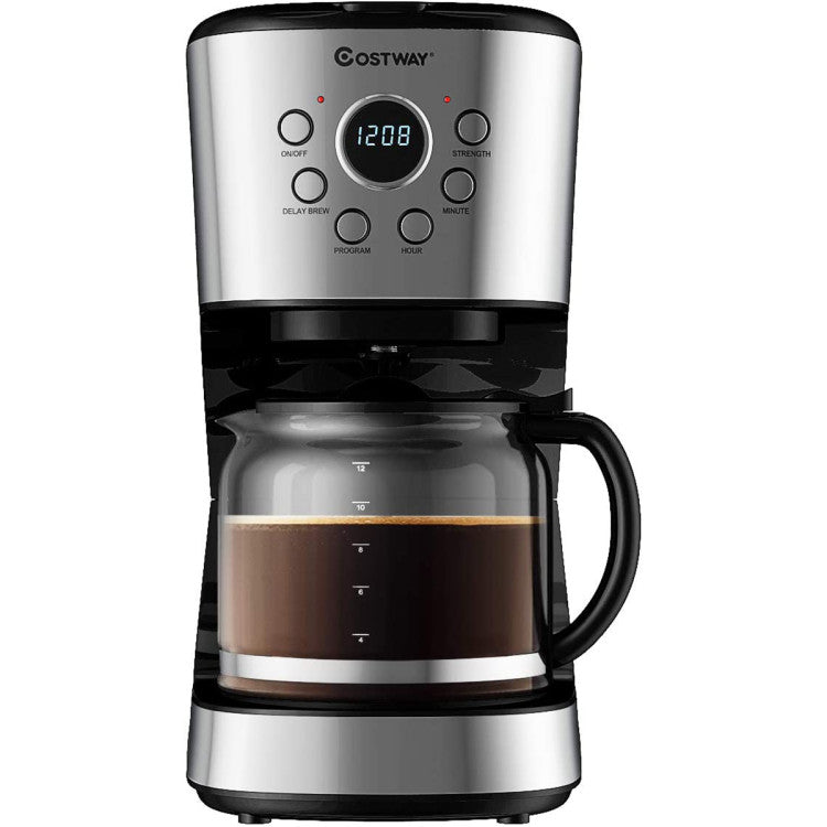 SUGIFT 12-cup LCD Display Programmable Coffee Maker Brew Machine