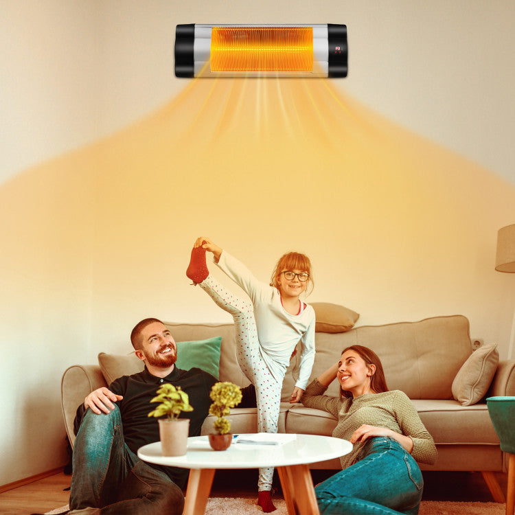 SUGIFT 1500W Adjustable Infrared Wall-Mounted Patio Heater with Remote Control