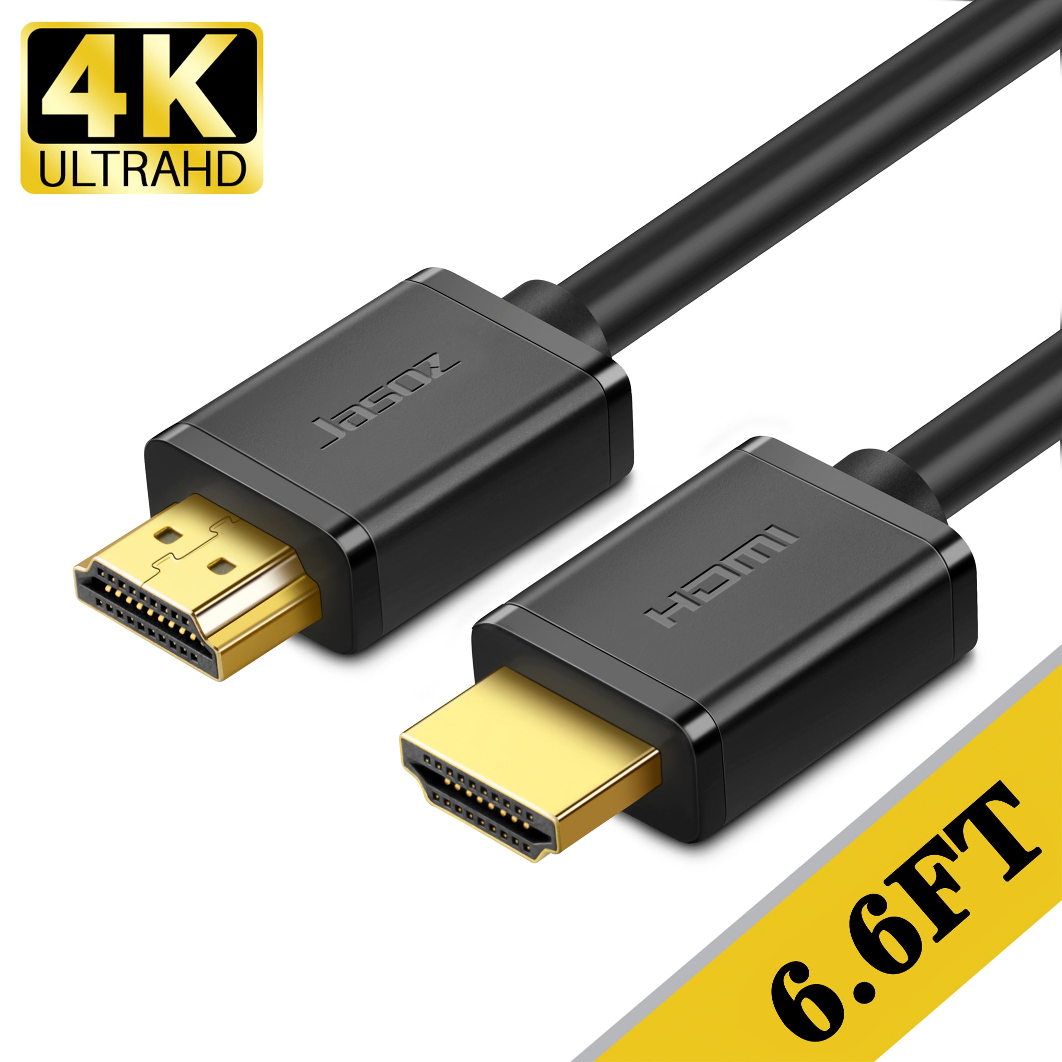 4K HDMI Cable 6.6ft, Gold-plated Connectors High Speed 18Gbps HDMI 2.0 Cable, 4K 60Hz / 2K 144Hz,Ultra HD,2160P, 1080P, ARC