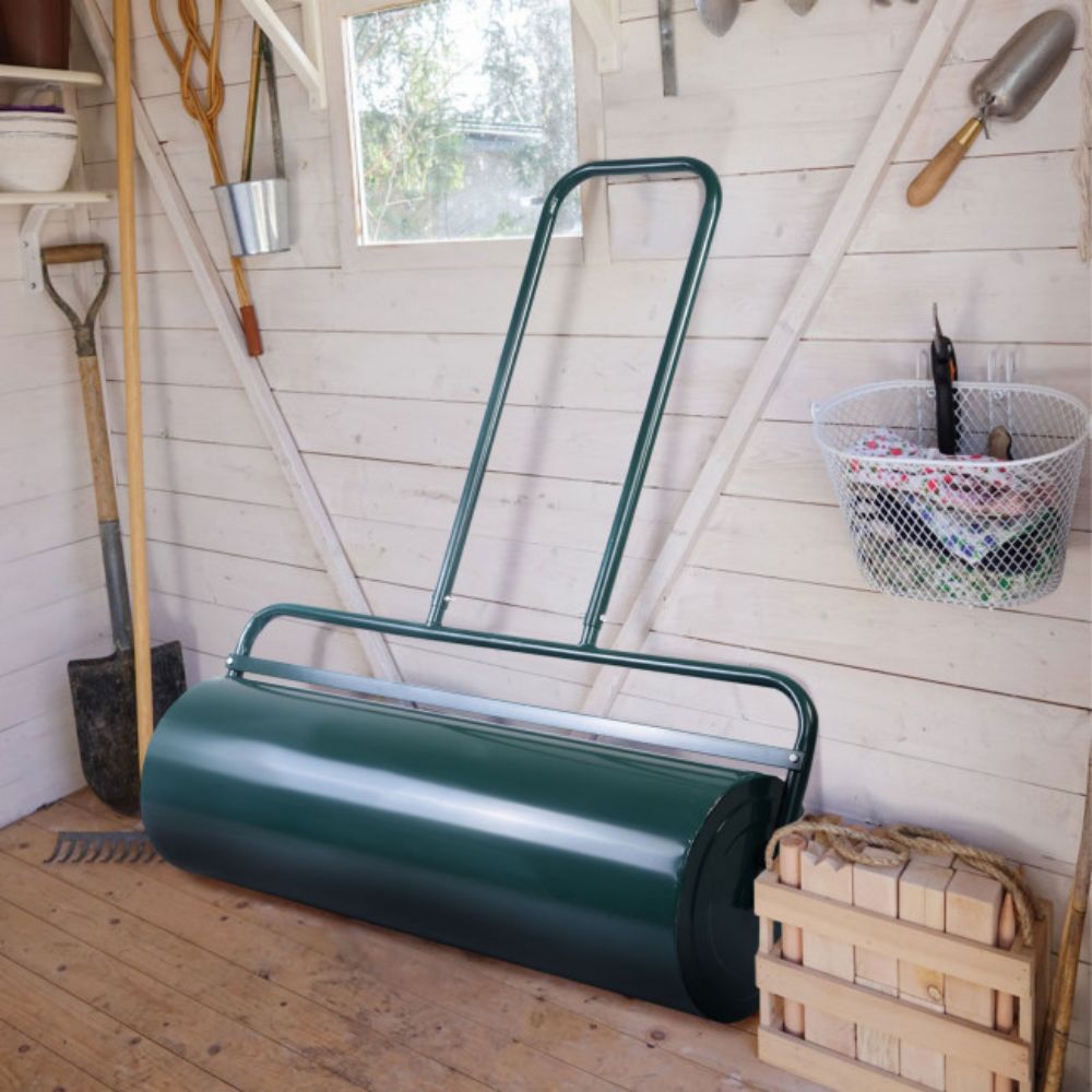36 in. x 12 in. Tow Lawn Roller Water Filled Metal Push Roller
