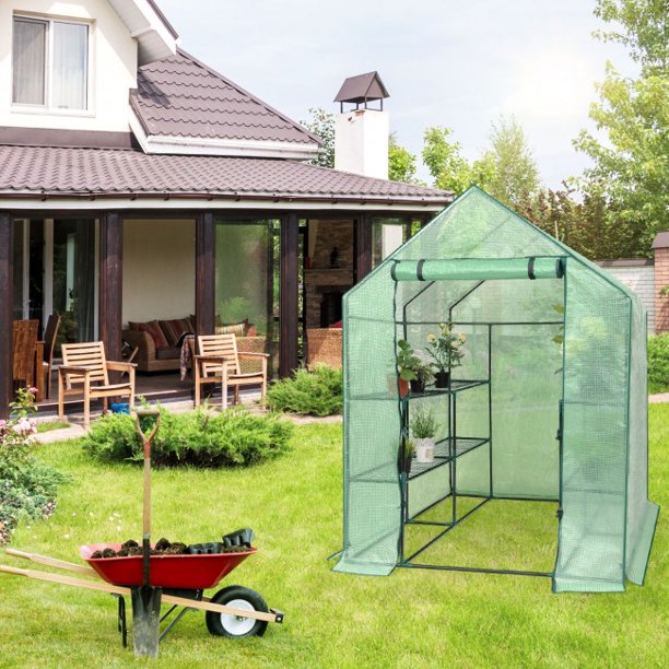 Outdoor Greenhouse 8 shelves Mini Walk In Gardening Plant Green House