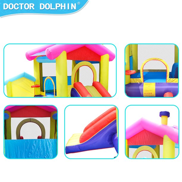 SUGIFT Inflatable Castle Bounce House, Kids Slide and Jumping House, 420D+840D Oxford Fabric 350W Blower