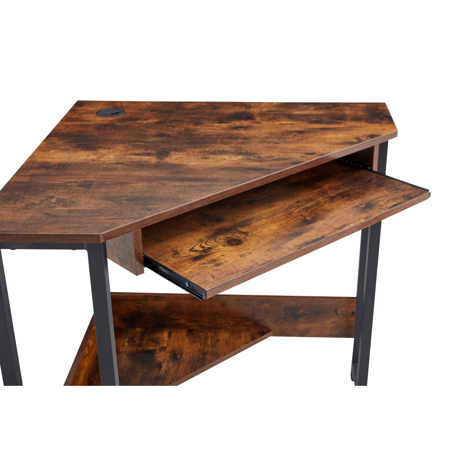 Triangle Top Computer Table SUGIFT Triangle Computer Desk,Corner Computer Desk Laptop Writing Tabl
