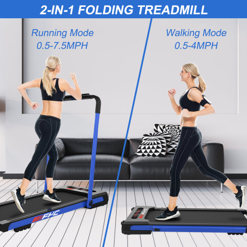 SUGIFT 2 in 1 Under Desk Treadmill, 2.5 HP Folding Treadmill for Home