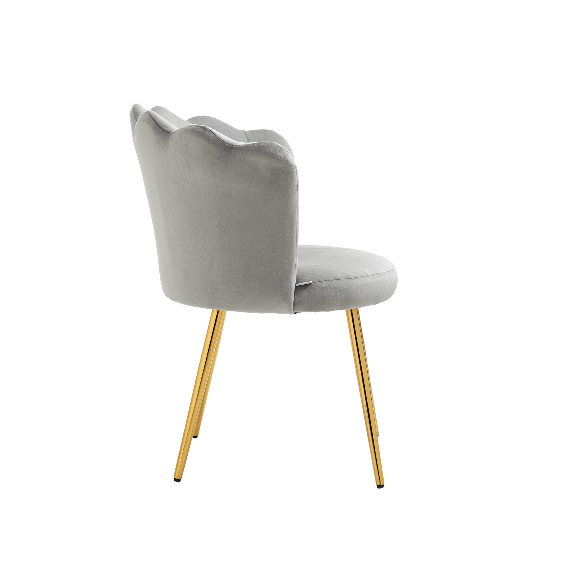 SUGIFT Upholstered Velvet Dining Chairs Moden Accent Side Chairs for Living Room-Gray