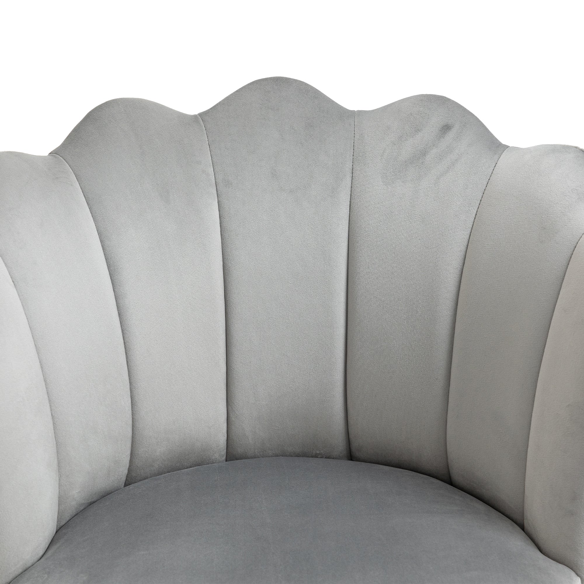 SUGIFT Upholstered Velvet Dining Chairs Moden Accent Side Chairs for Living Room-Gray