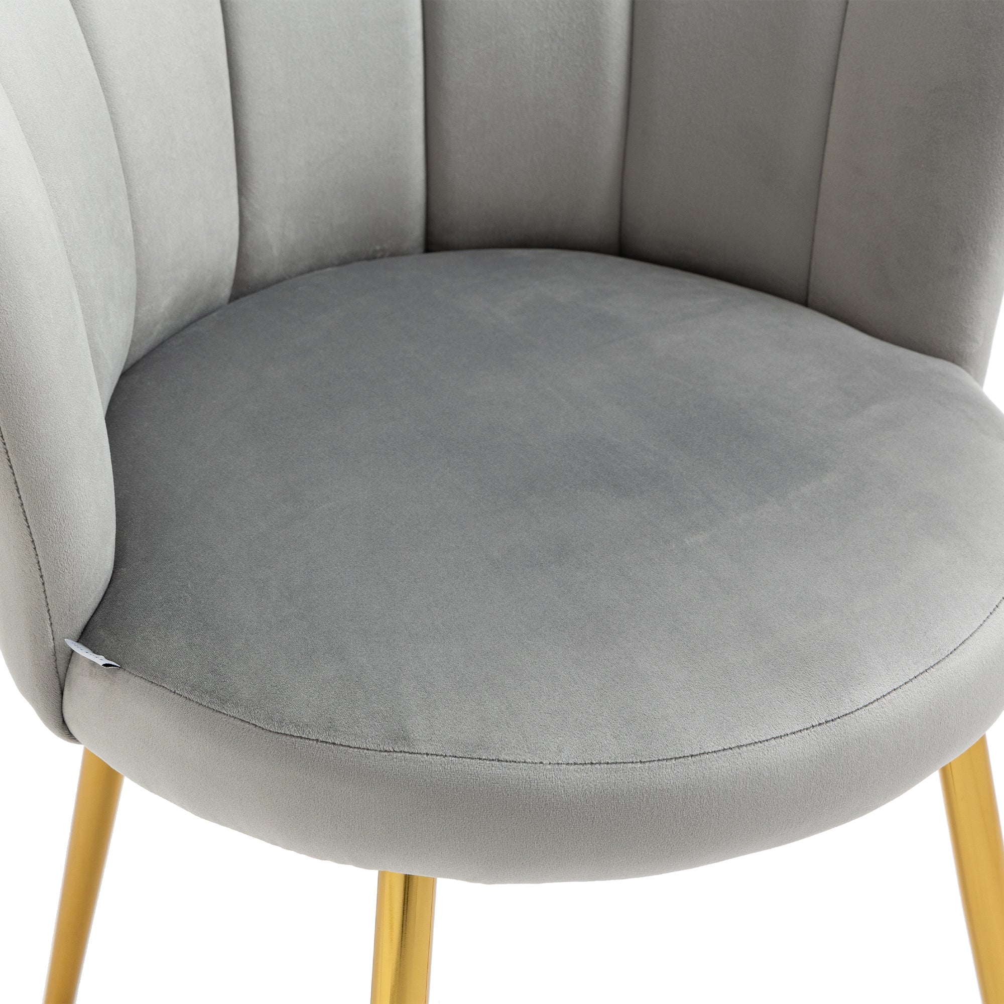 SUGIFT Upholstered Velvet Dining Chairs Moden Accent Side Chairs for Living Room-Gray