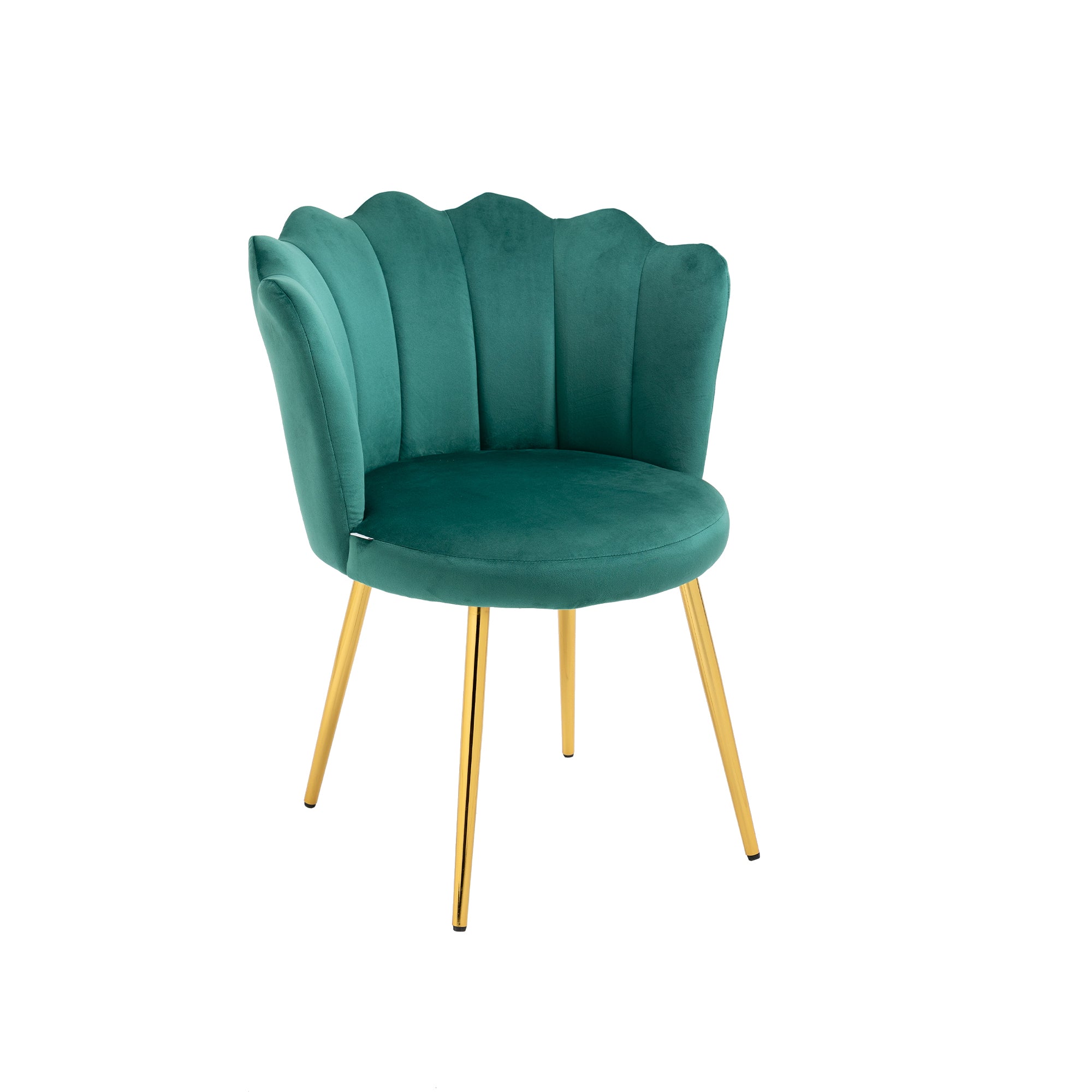 SUGIFT Upholstered Velvet Dining Chairs Moden Accent Side Chairs for Living Room-Green