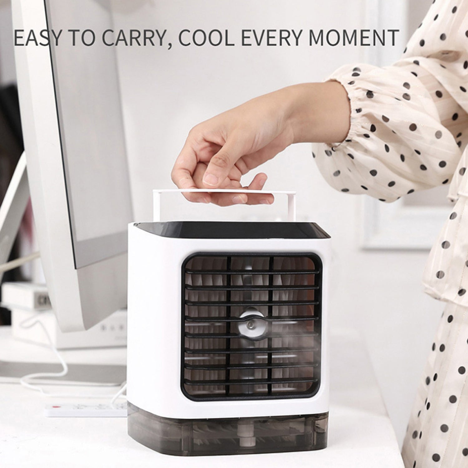 SUGIFT Portable Air Conditioner Fan Mini Table Fan Evaporative Circulator Humidifier Quiet Air Cooler for Office Living Room Bedroom