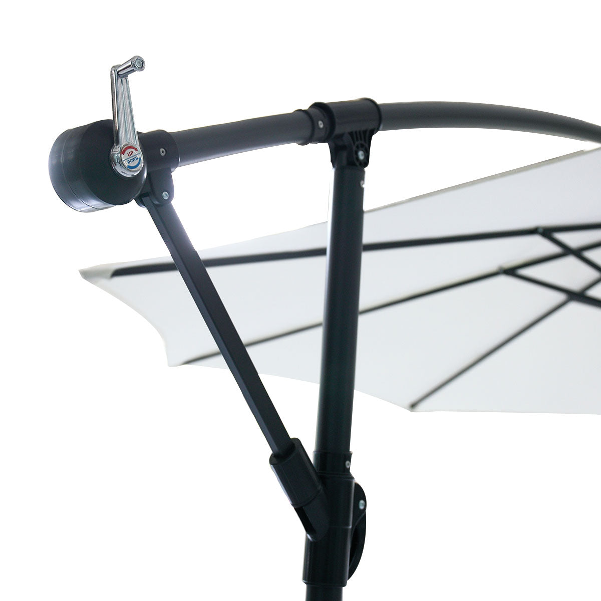 SUGIFT 9.5' UV Resistant Offset Tilting Cantilever Patio Umbrella-Beige