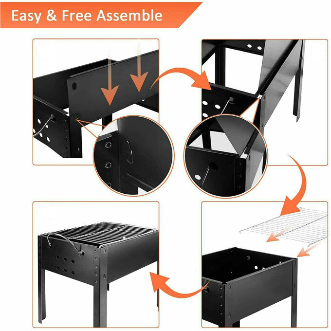 SUGIFT 20¡± Portable Charcoal Grill in Black with Handle Grip