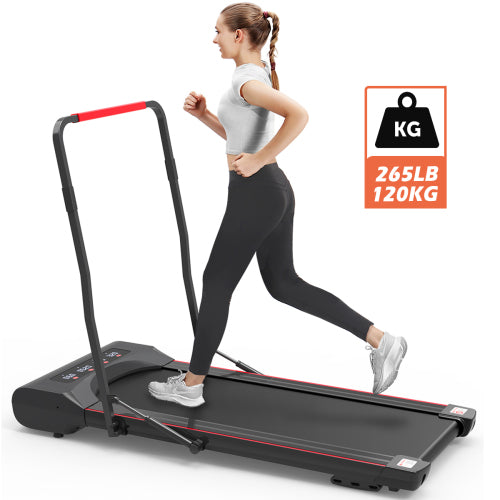 SUGIFT Under Desk Walking Pad Treadmill Foldable with Handlebar Remote Controll