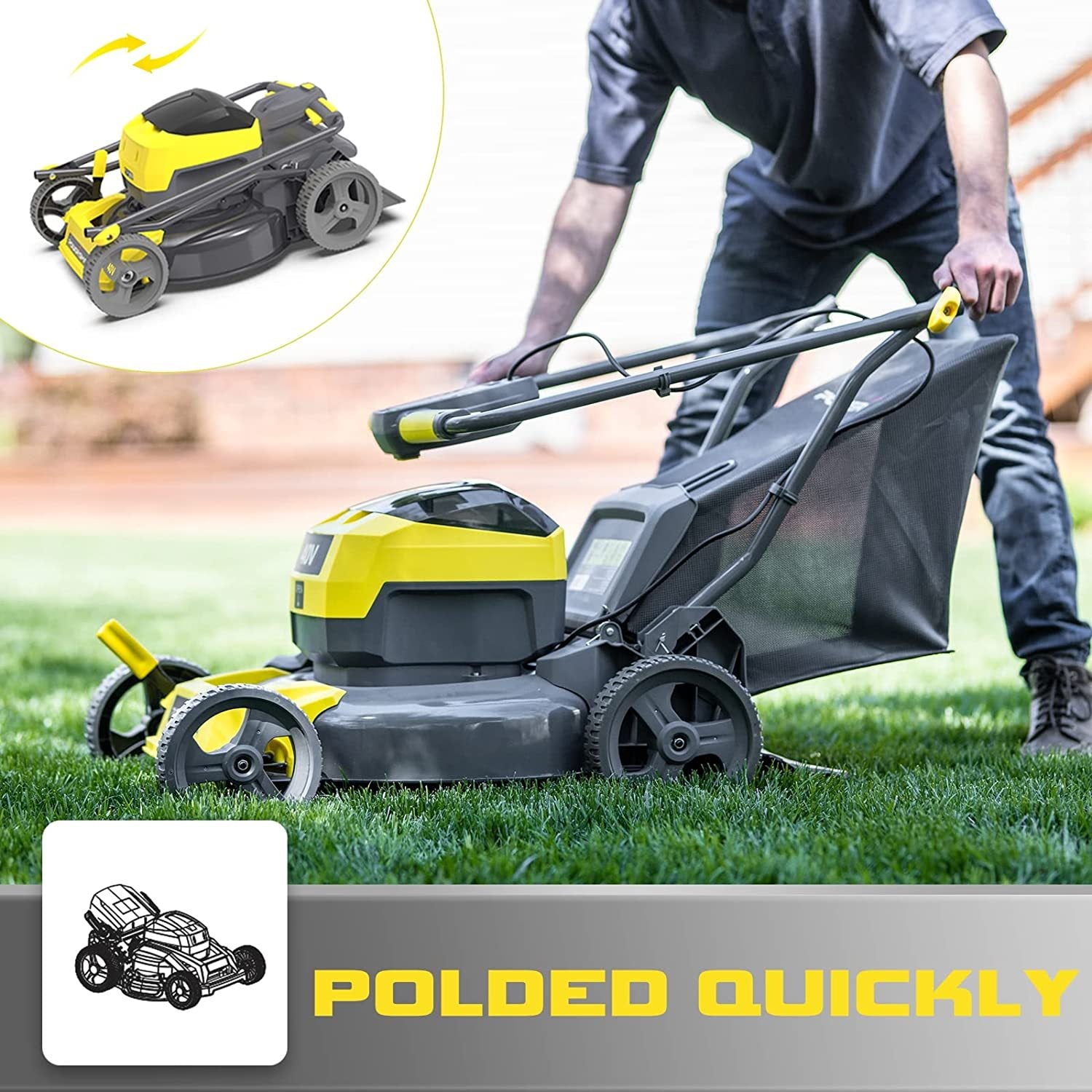 SUGIFT Wired Lawn Mower 17 Inch 3-in-1