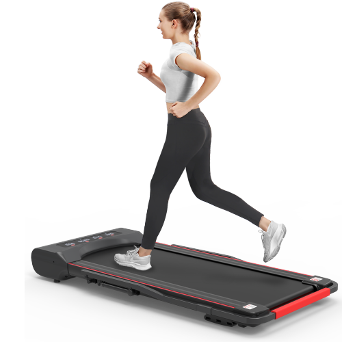 SUGIFT Under Desk Walking Pad Treadmill Foldable with Handlebar Remote Controll