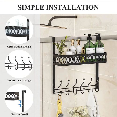 SUGIFT Door Hanger Organizer£¬Over the Door Towel Racks £¬Umbra Over Door Hooks£¬Hooks & Racks Black