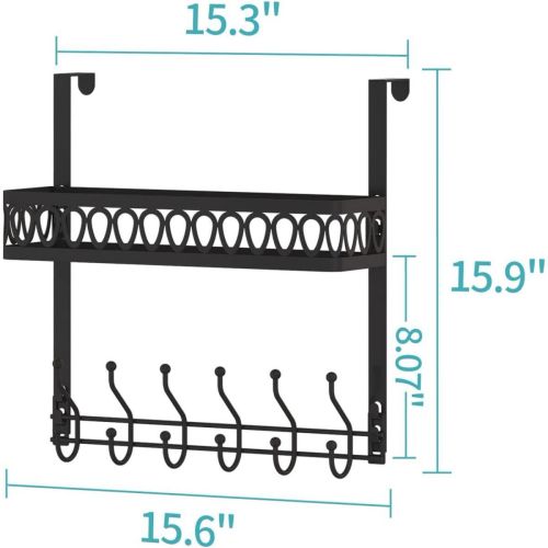 SUGIFT Door Hanger Organizer£¬Over the Door Towel Racks £¬Umbra Over Door Hooks£¬Hooks & Racks Black