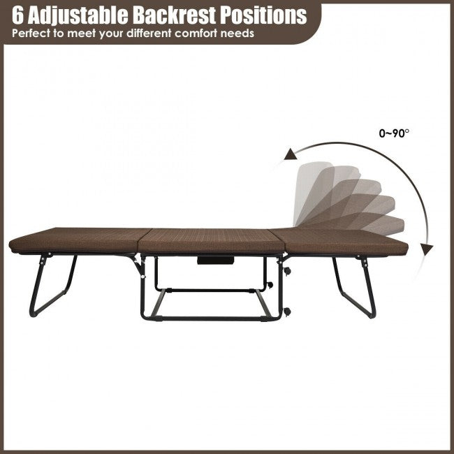 SUGIFT Folding Guest Sleeper Bed with 6 Position Adjustment