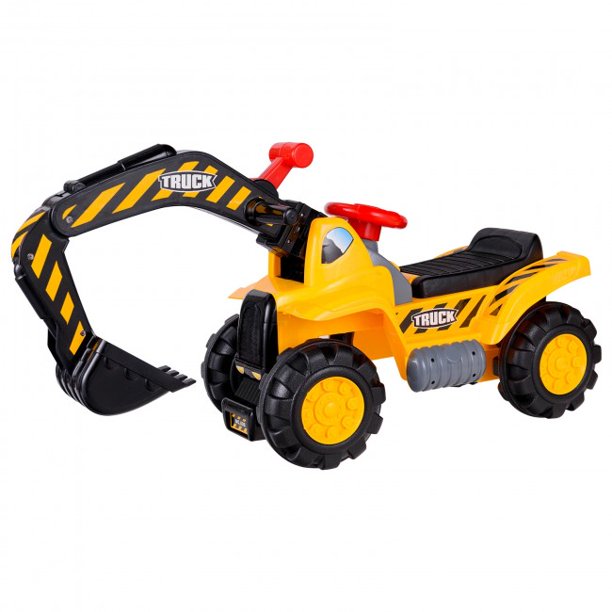 SUGIFT Kids Ride On Construction Excavator with Safety Helmet